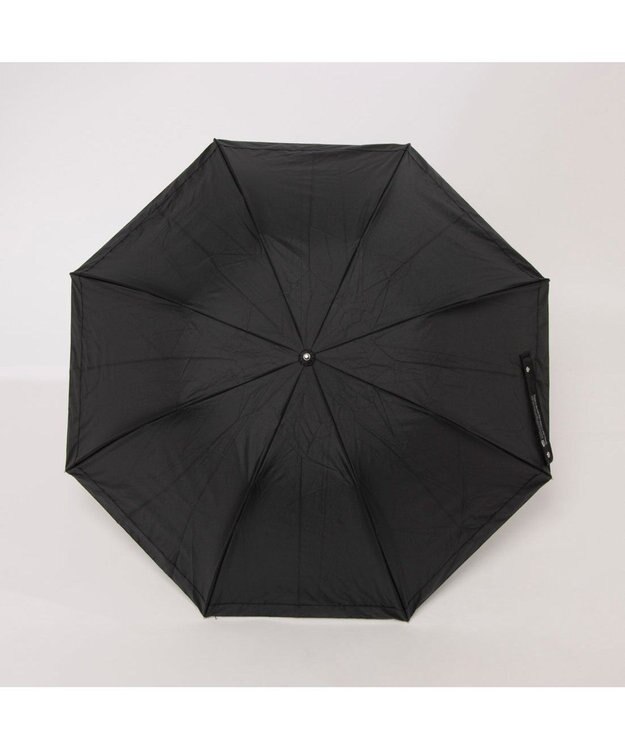 UNBILLION カシュネ cachenez / PUリムボーダートップレス2段折りたたみ傘 ブラック