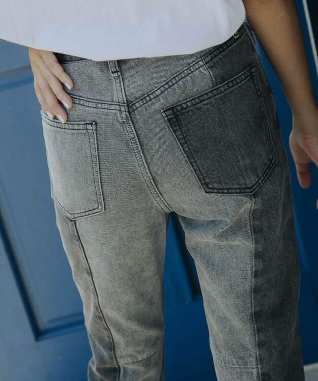 OP／FILA 【OP】美脚パッチワークデニム ブラック