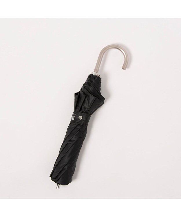 UNBILLION カシュネ cachenez / PUリムボーダートップレス2段折りたたみ傘 ブラック