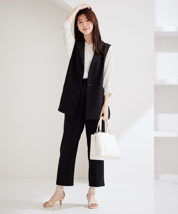 ANY SIS 【UVカット・接触冷感】ドライタッチクール ジレ ブラック