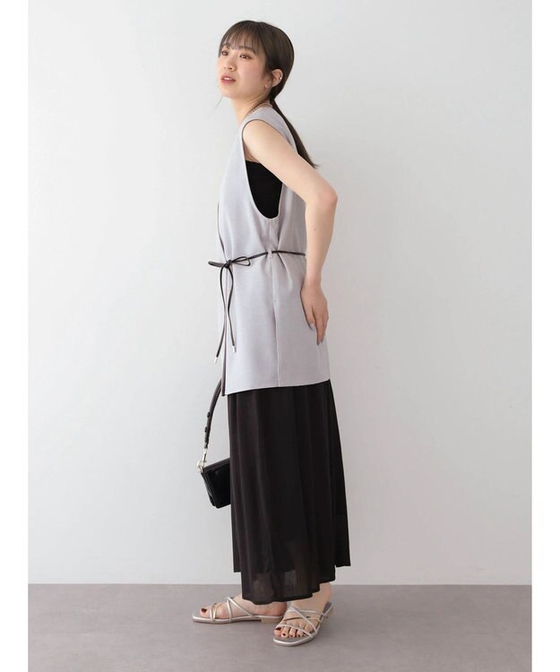 Green Parks 接触冷感　ベルト付きベスト Light Gray