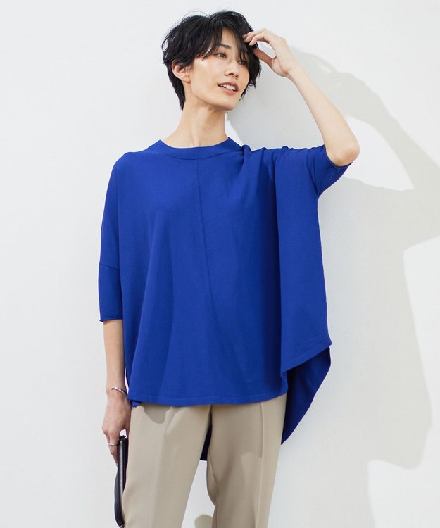 ICB 【人気のため新色追加・洗える】VIS/NYハイゲージ ５分袖プルオーバー ロイヤルブルー系