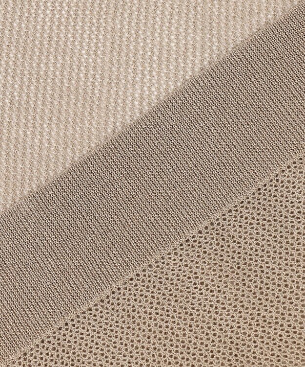 自由区 ライトメッシュジップ パーカー ベージュ