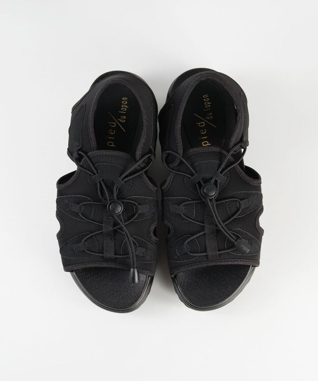 BONTRE 【pied du lapan/ピエドラパン】ドローコードスポーツサンダル/50754ZI ブラック