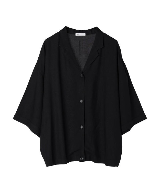 CRAFT STANDARD BOUTIQUE レーヨンワイドシャツ Black