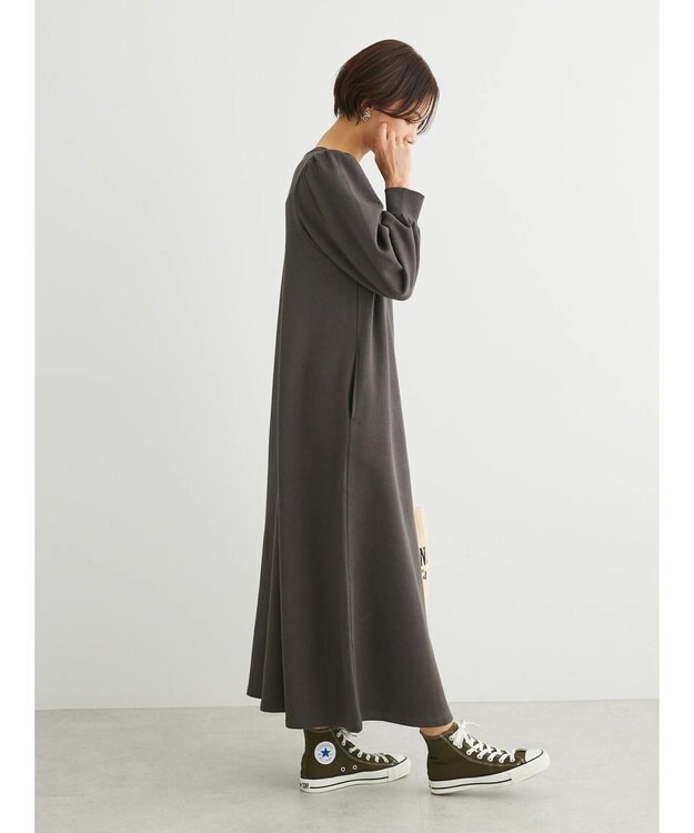 Green Parks ・ＳＵＧＡＲ　ＳＰＯＯＮ　ウラキモウフレアワンピース Charcoal Gray