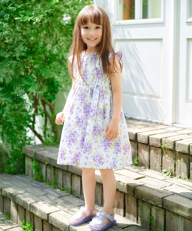 ANY KIDS しゃらしゃらジェリーサンダル サックスブルー