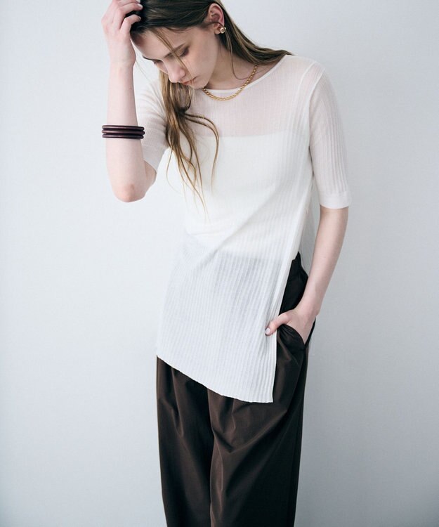 uncrave ランダムリブシアーニット トップス オフ