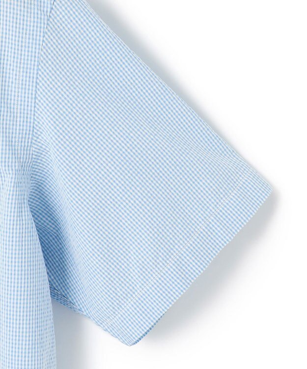 J.PRESS MEN 【KING SIZE】【クールマックス】サッカーストライプ／マイクロギンガムチェック シャツ/B.D サックスブルー系3