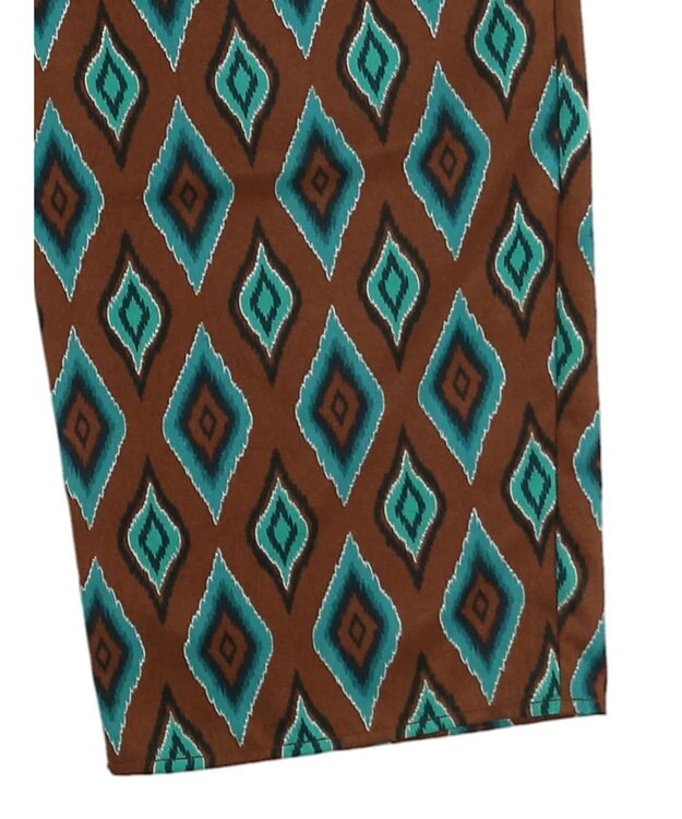 Green Parks アート柄イージーパンツ Brown