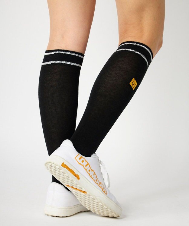 FILA GOLF／marie claire 【LOUDMOUTH】バイカラーハイソックス Black