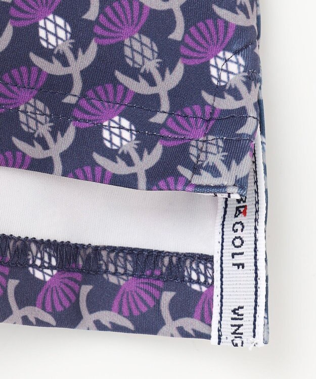 23区GOLF 【MEN】【吸水速乾/UVカット】アザミ小紋柄半袖ポロシャツ パープル系5