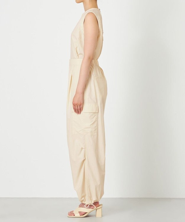 NAVE 【ReNAVE・洗える/撥水加工/接触冷感/UVケア/セットアップ】ナイロンタスラン カーゴパンツ アイボリー系