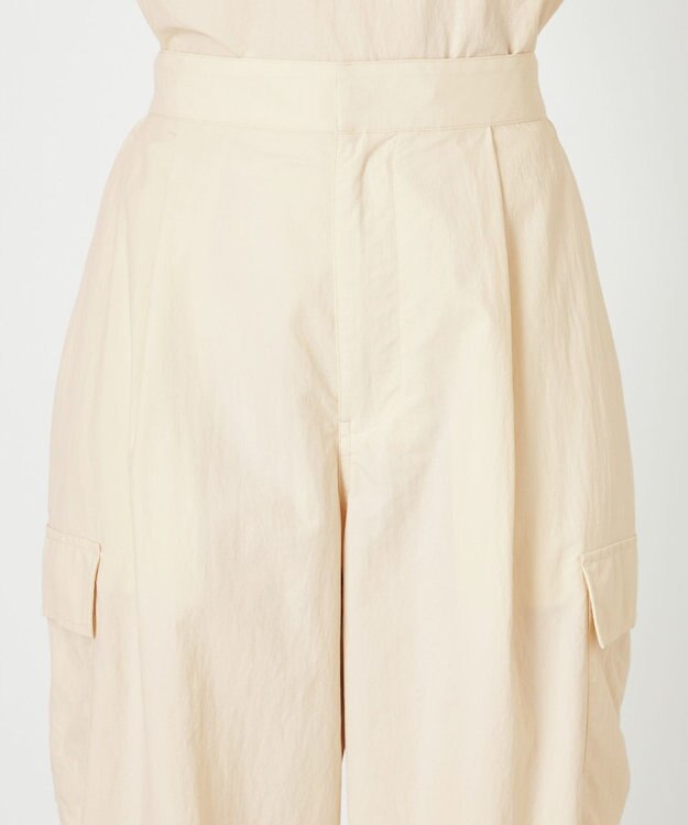 NAVE 【ReNAVE・洗える/撥水加工/接触冷感/UVケア/セットアップ】ナイロンタスラン カーゴパンツ アイボリー系