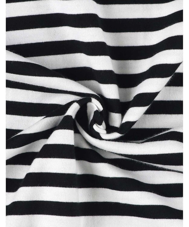 une nana cool MADE WITH LIBERTY FABRIC 綿100％ボーダー 半袖ワンピース BL