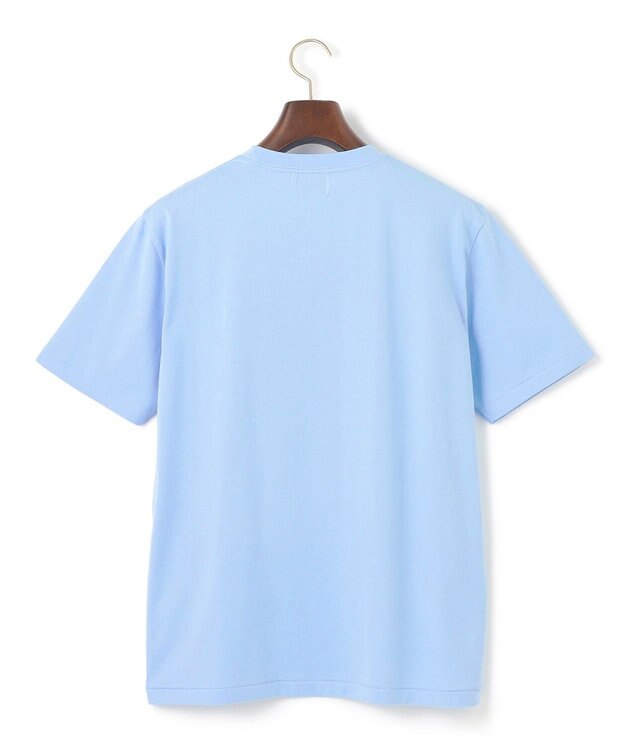 J.PRESS MEN 新色登場！【毎シーズン大好評】【UNISEX】ファブリックワッペン バックブルTシャツ サックスブルー系