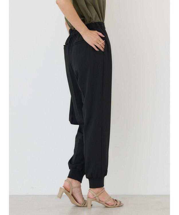 AMERICAN HOLIC イージーケア＋接触冷感リブジョグパンツ Black