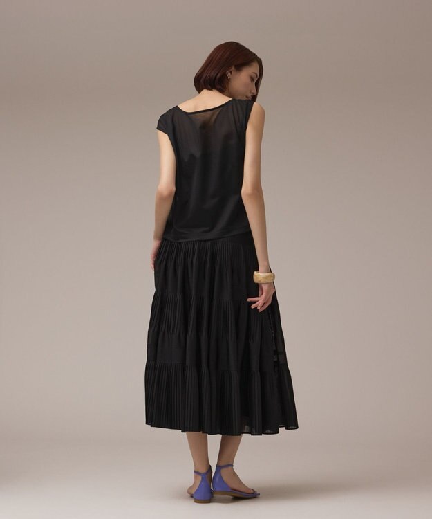 GRACE CONTINENTAL オーガンドレープトップ ブラック