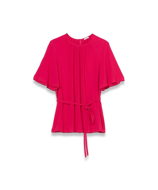 JOSEPH シルクブレンドクレープ　ブラウス Fuchsia
