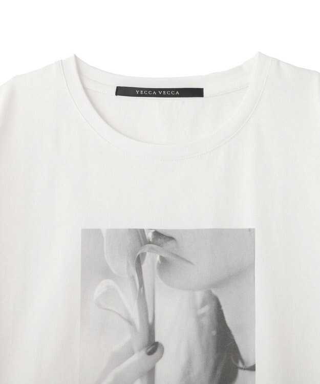 YECCA VECCA 【UVカット】フォトプリントTee Off White