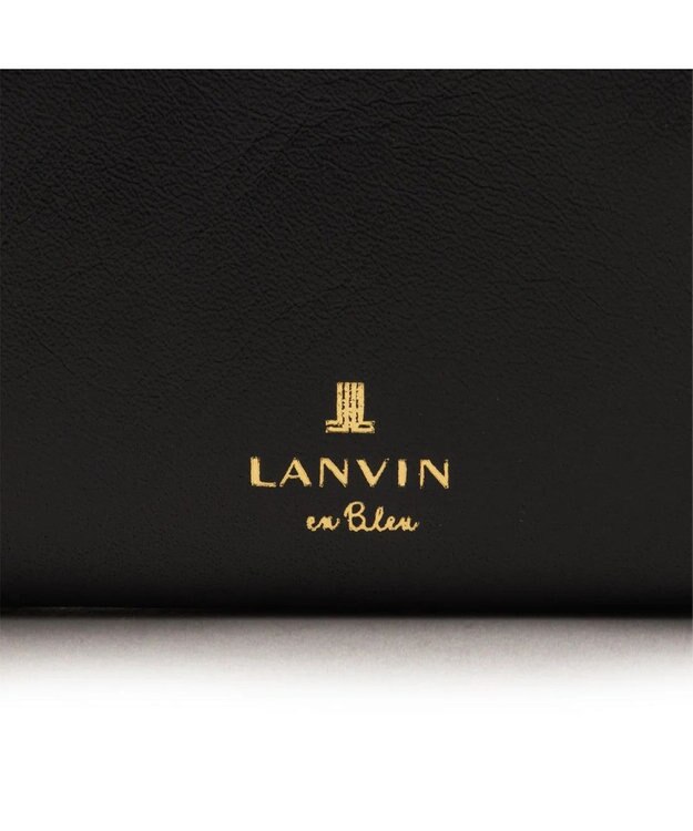 LANVIN en Bleu ペアル 二つ折Lファスナー財布 ブラック