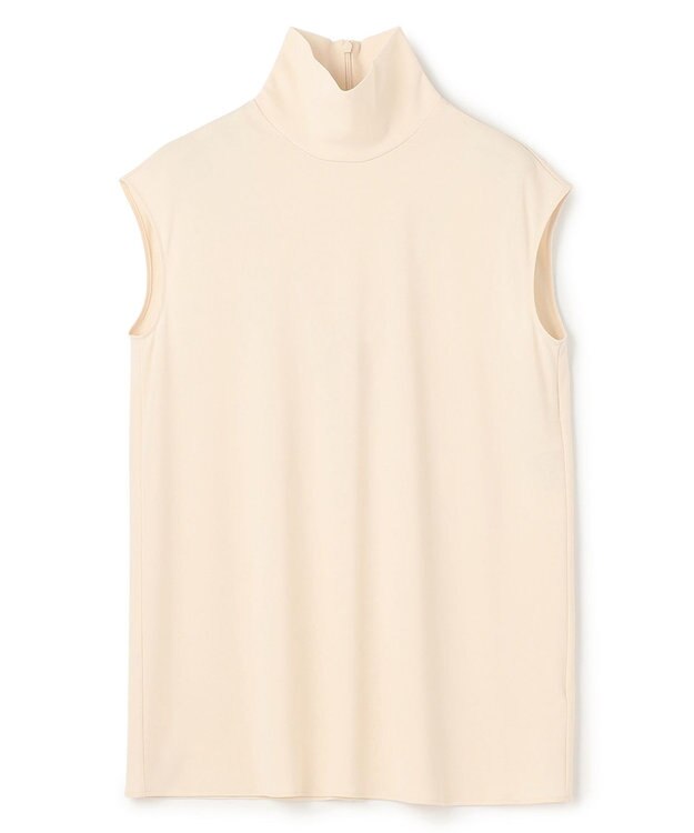 BEIGE， 【洗える・VERY 6月号掲載】MELLE / ジャージーハイネックカットソー Ecru