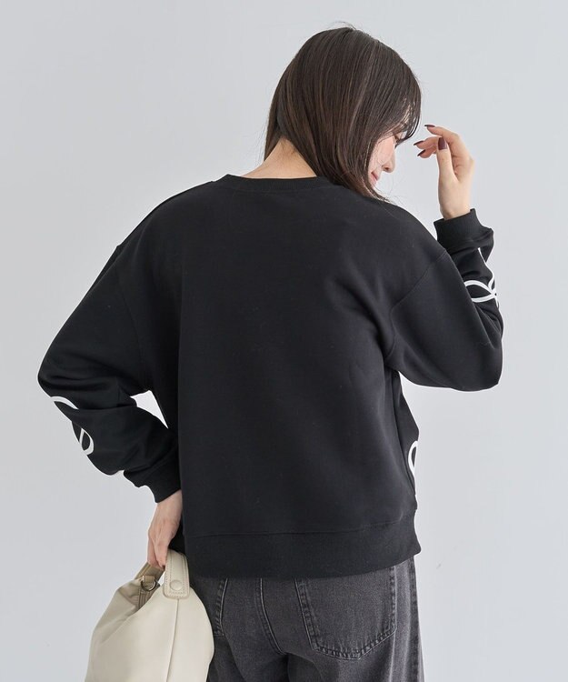 Green Parks ・ｓｗｉｎｇ　ｂｙ　リボンコード刺繍スウェット Black