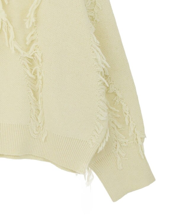 Green Parks フリンジニットプルオーバー Ivory