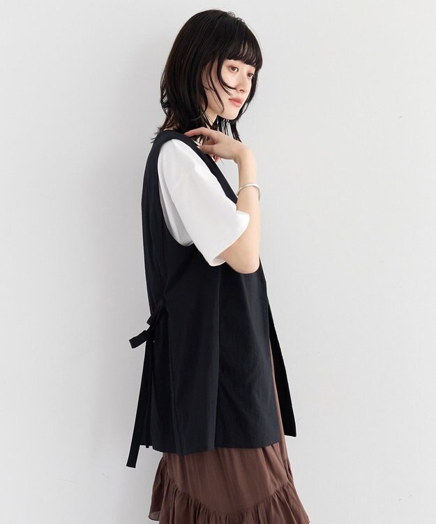 YECCA VECCA ドライタッチウエストベルトジレ Black