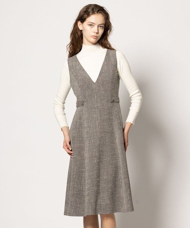 TOCCA 【洗える】SPARKLY THINGS ジャンパースカート ブラック×オフ系5