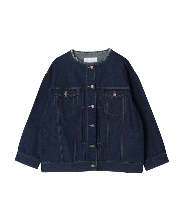 Green Parks ノーカラーデニムジャケット Indigo