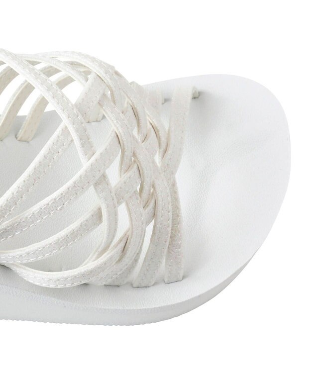 San-ai Resort（三愛水着楽園） 【SALE】グリッター厚底ビーチサンダル【San-ai Resort（サンアイリゾート）】 ホワイト