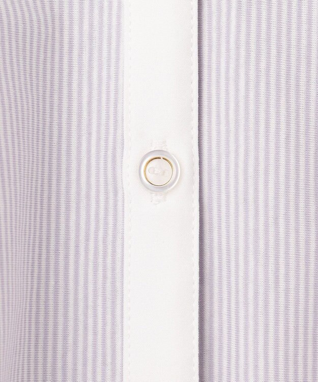 ANY SIS S 【洗える】シルケットストライプスキッパー カットソー ラベンダーストライプ