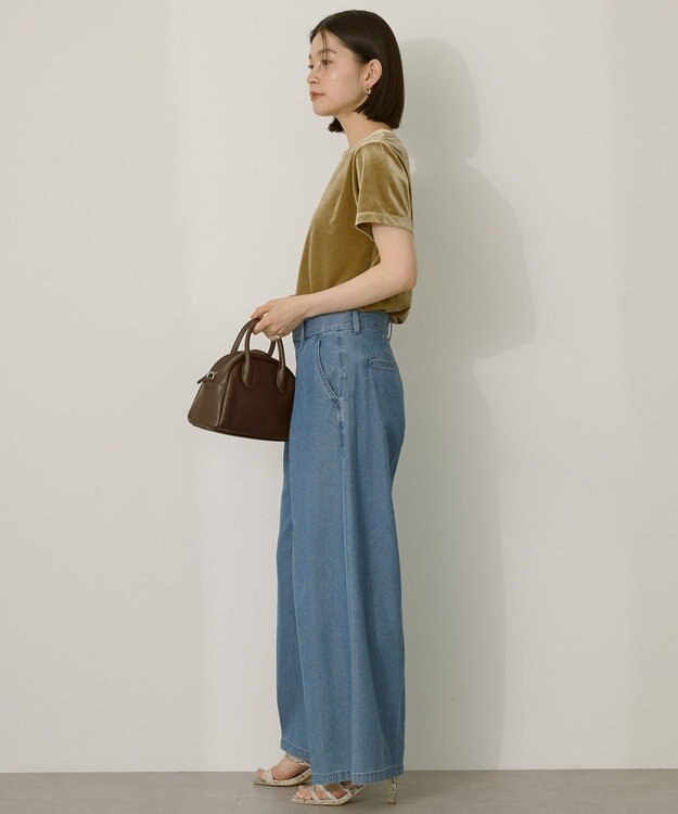 AMERICAN HOLIC ベロアTシャツ Olive