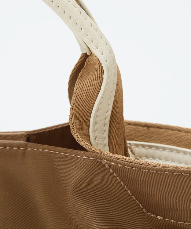 TOPKAPI 【TREASURE TOPKAPI】】ストライプハンドル ナイロン 2way ミニ トートバッグ キャメル