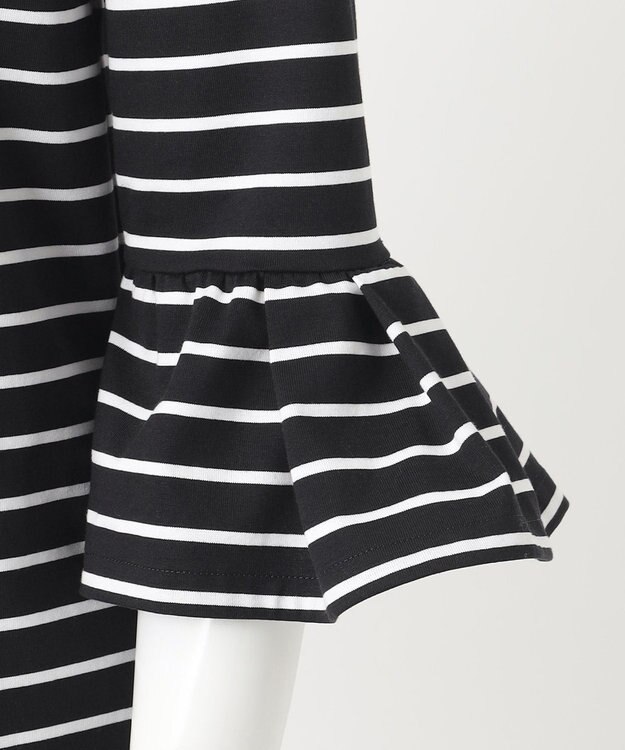 23区 L 【R(アール)】ビジュ― ストライプ ジャージー ブラック系1