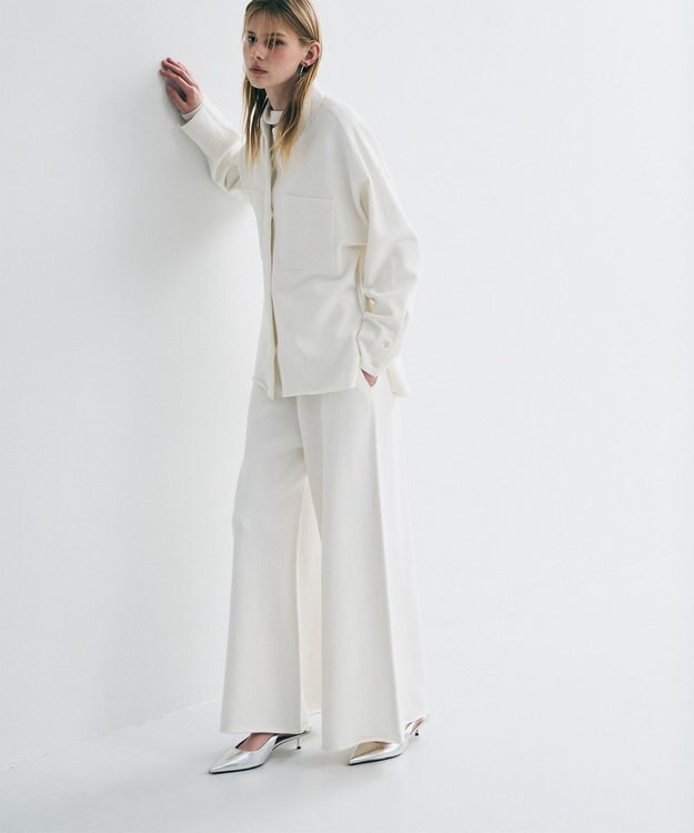 uncrave スウェットライクニット CPOシャツ オフ