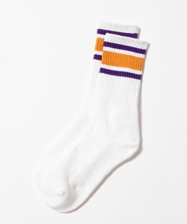 WEGO 底パイルラインソックス 柄5