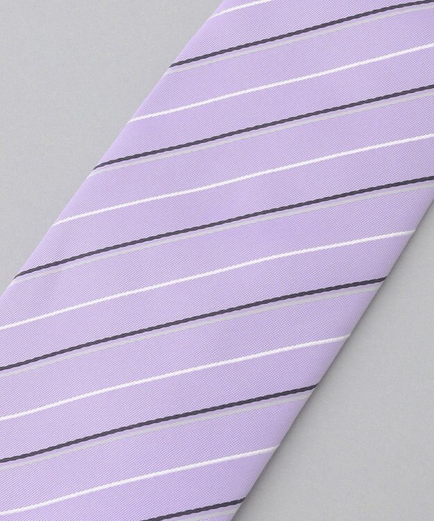 GOTAIRIKU GOTAIRIKU別注【日本製】シルク ネクタイ_ストライプ パープル系1