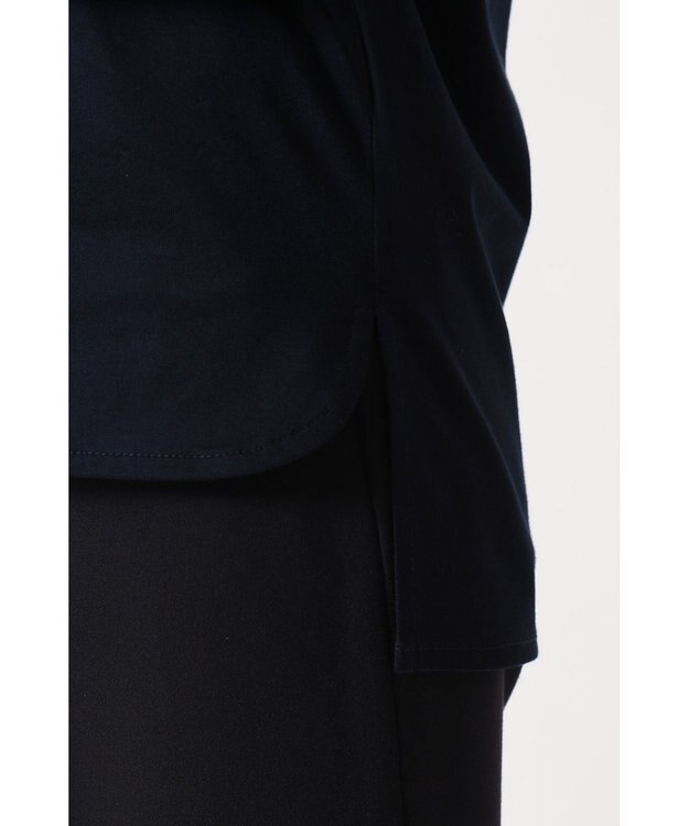 DAKS ミニハウスチェック襟 ダブルカラーTシャツ ネイビー