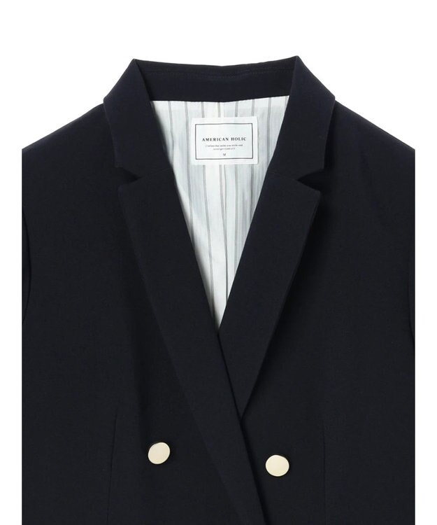 AMERICAN HOLIC Ｗボタンテーラードジャケット Navy