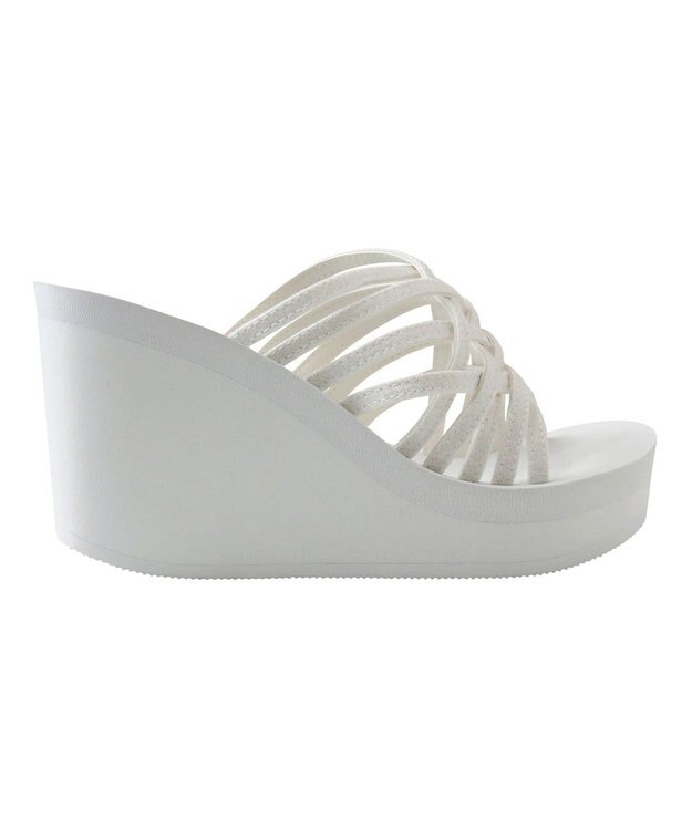 San-ai Resort（三愛水着楽園） 【SALE】グリッター厚底ビーチサンダル【San-ai Resort（サンアイリゾート）】 ホワイト