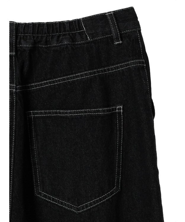 earth music&ecology タックホックデニムパンツ Black