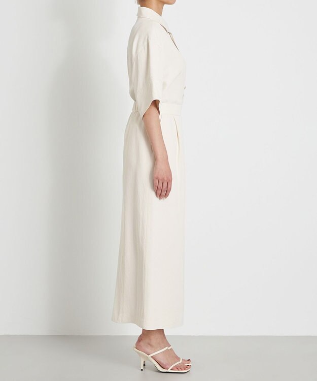 NAVE 【ReNAVE　洗える】アセテートギャバスカート オフホワイト