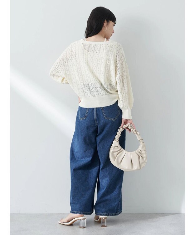 earth music&ecology キラキラボタンハートカーディガン Ivory