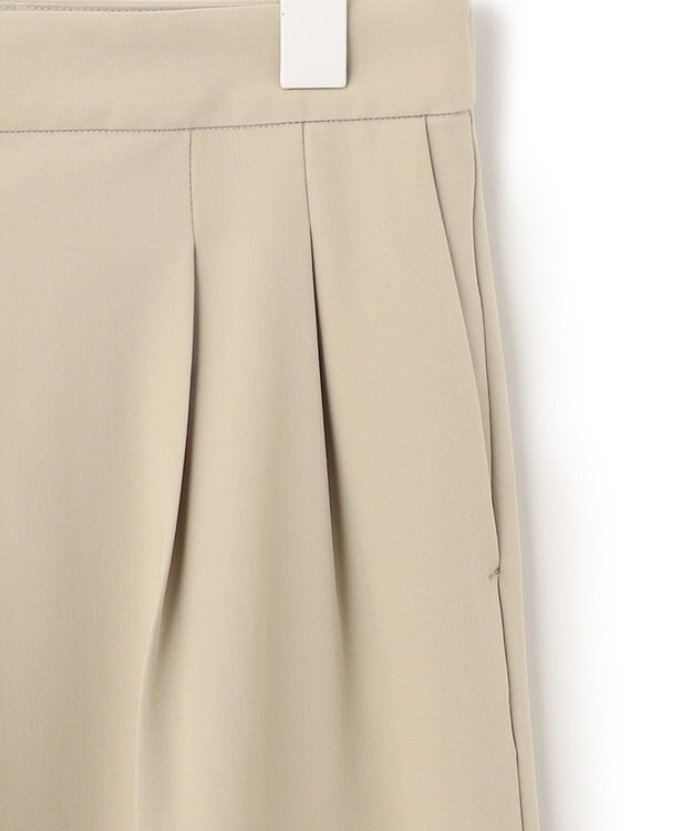 ICB 【洗える】T/Rドライギャバ  ワイドストレートパンツ ベージュ系