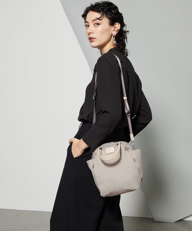 Y'SACCS 【ナイロンタフタ】トラベル2WAYミニボストン グレージュ