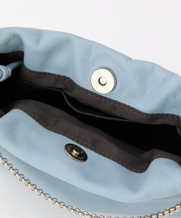 russet レザー巾着ミニショルダーバッグ(CE-1637) L.Blue