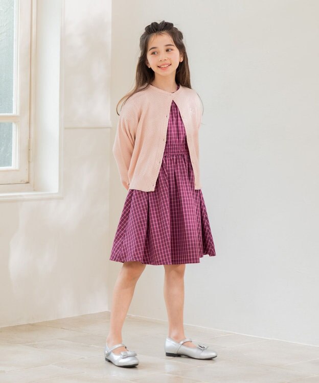 組曲 KIDS 【110-140㎝】クラシック カーディガン ピーチ系