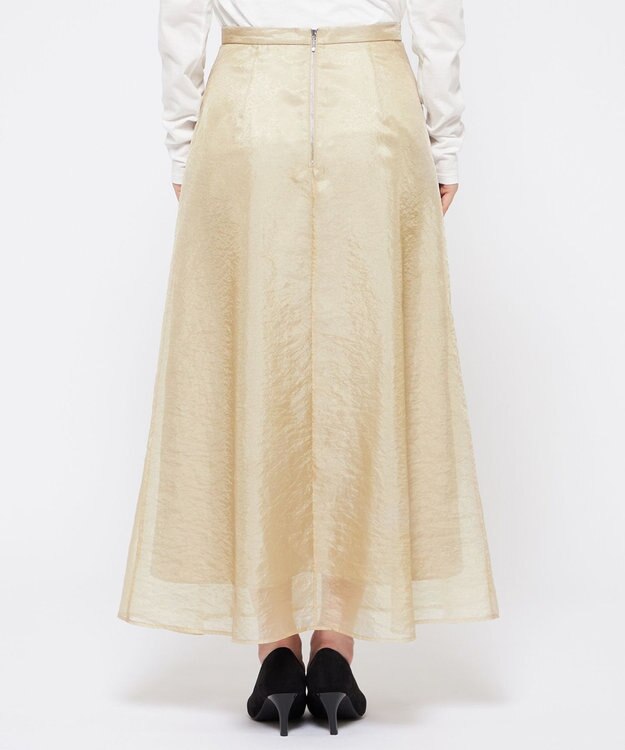 uncrave 【手洗い可】リンクルオーガンジー フレアスカート（uncrave STANDARD） ベージュ